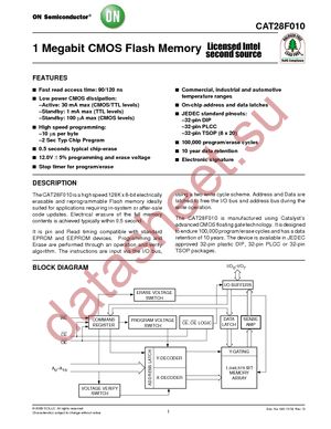 CAT28F010LI90 datasheet  